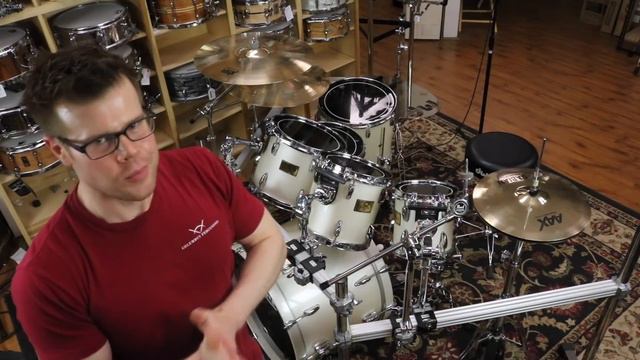 90s Era Pearl Masters Custom Maple Extra Kit in Opal Laquer with Eric Gray смотреть онлайн