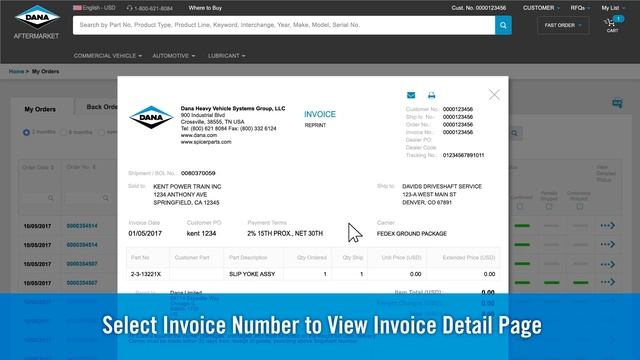 How to Process Orders and View Order History | DanaAftermarket.com смотреть онлайн