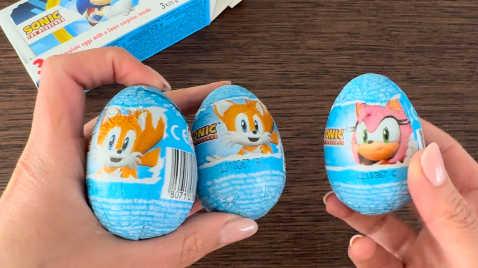 Соник яйца сюрпризы шоколадные распаковка Sonic