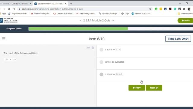 Module 2 Quiz || Solutions || PCAP: Programming Essentials in Python || Cisco Network Academy смотреть онлайн