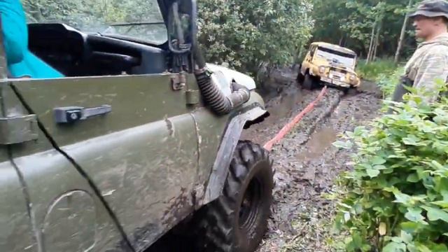 Три дня и две ночи. Уазы, Daihatsu. Брод через реку. Off-road. смотреть онлайн