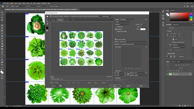 06# Rasmni 20 Ga Bo'lib Saqlash || Birdaniga Rasmni Turli Bo'laklarga Bo'lish || Photoshop Uz