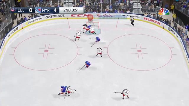 NHL 18 PS4. REGULAR SEASON 2017-2018: Columbus BLUE JACKETS VS New York RANGERS. 11.06.2017. (NBCSN смотреть онлайн