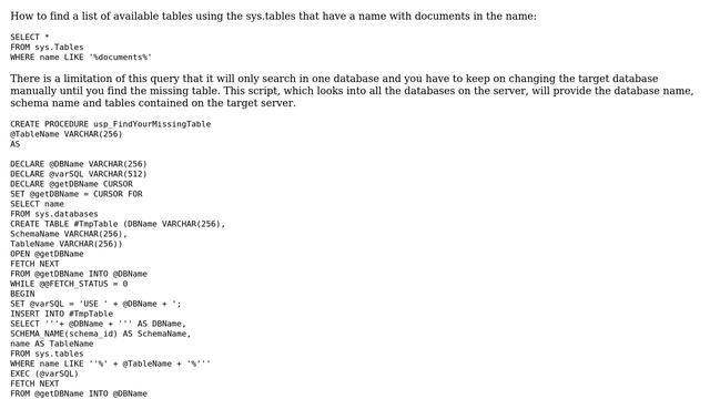 Databases: SQL Server 2012 - where is the table in dbo? (4 Solutions!!) смотреть онлайн