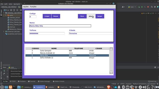 MINI SISTEMA DE CADASTRO DE CLIENTES - PYTHON + TKINTER + SQLITE смотреть онлайн