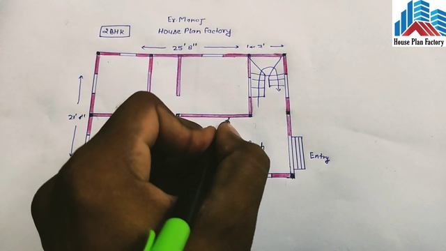 गांव के लिए घर का नक्शा || 2BHK house ||21'x32 house plan ll 500 sqft makan ka naksha ll small hous смотреть онлайн
