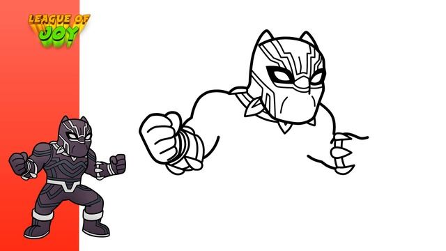 How to DRAW BLACK PANTHER - Marvel Super Hero Adventures смотреть онлайн