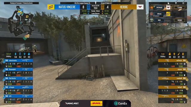 Heroic vs NaVi | Map 1 Overpass | ESL Pro League Season 15 - Group D смотреть онлайн