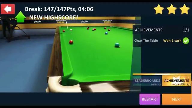 Snooker 147 Break/snooker Stars.