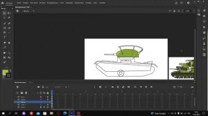 Обучение по adob animate /как нарисовать танк/ туториал по танковой мультипликации