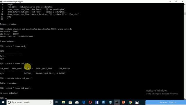 Audit Trigger and Fee difference Trigger. смотреть онлайн