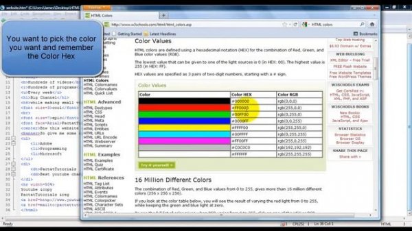 HTML Tutorial 10: How To Change Text Color