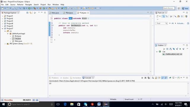 Method Overwriting in Java OOP concept смотреть онлайн