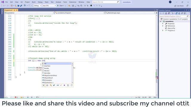 C#.Net tutorial in Telugu - Control Structures - foreach loop | ottit смотреть онлайн