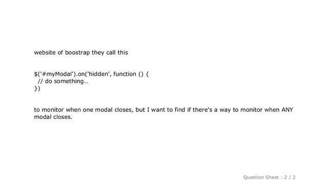 HTML : Twitter Bootstrap Modal - On hidden any смотреть онлайн