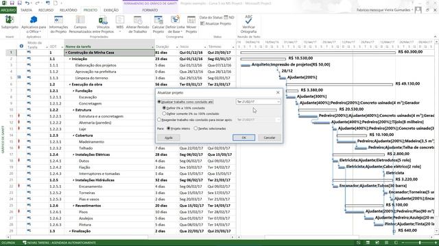 Curva S do Trabalho no MS Project смотреть онлайн