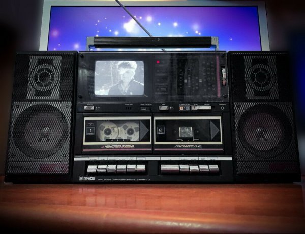 Tensai RTC-8310 -1983 год выпуска Vintage Cassette TV Boombox Ghetto-Blaster-КОРЕЯ.
