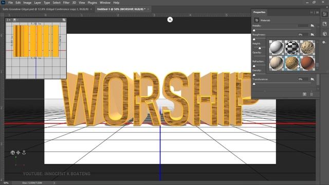 How To Create A 3D TEXT IN PHOTOSHOP Step By Step | 3D Text For Flyers смотреть онлайн