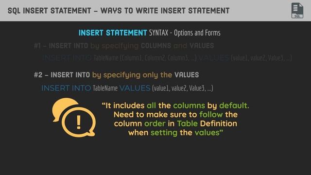 SQL Tutorial | SQL INSERT INTO Statement For Beginners смотреть онлайн