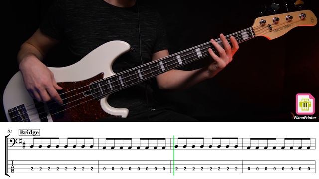 Кино - Закрой за мной дверь, я ухожу Bass Cover | Табы & Ноты смотреть онлайн