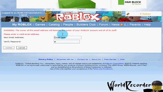 ROBLOX Tutorial - How to Change your Email смотреть онлайн