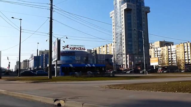 Санкт Петербург из окна автомобиля Ленинский проспект вечером 7 апреля 2020 г смотреть онлайн