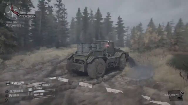 MudRunner спуск #1 прохождение карты / еду по серпантину на грузовике / тяжелая техника в горах!!! смотреть онлайн