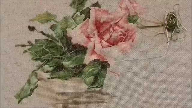 СП "Роза-королева цветов".Розовые розы от Лука-с. Продолжаю вышивать. смотреть онлайн