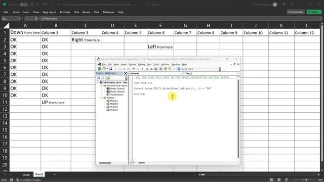 #19 How to Automatically Find and Fill the Next Empty Cell in Excel with VBA смотреть онлайн