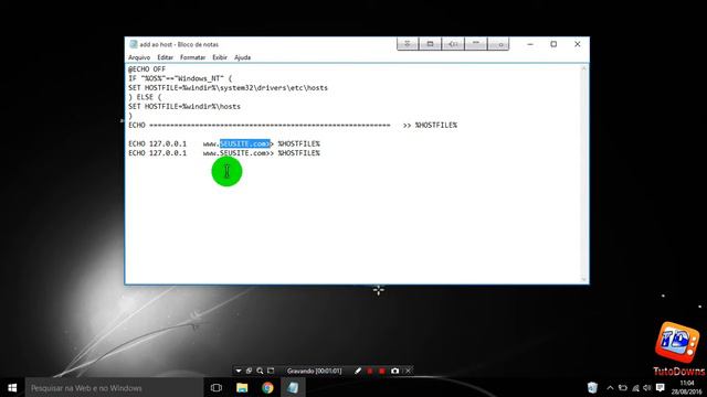 .BAT Para Add Ao Hosts - Windows