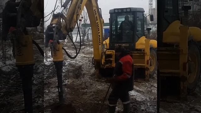 бурения скважин под столбы смотреть онлайн