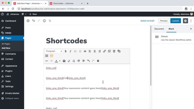 Shortcodes - Johannes WordPress Theme смотреть онлайн