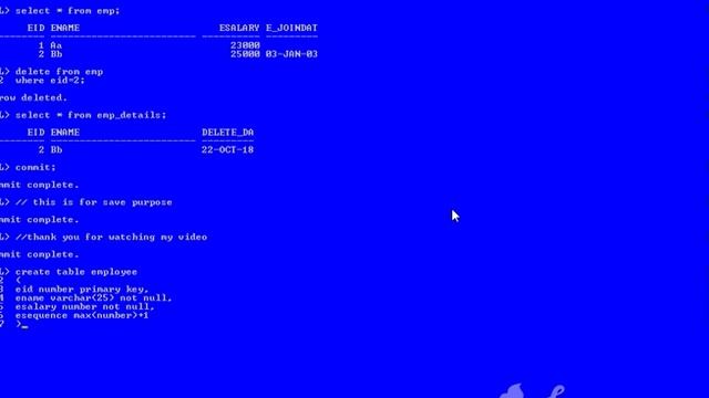 SQL/Oracle 10 G basic queries смотреть онлайн