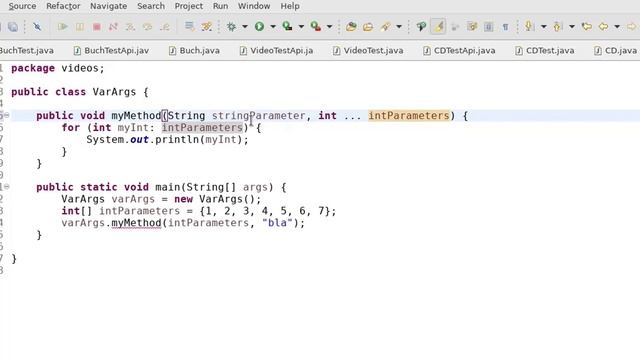 Variable Parameterlisten in Java смотреть онлайн