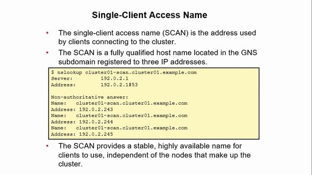 Single-Client Access Name In an Oracle RAC environment смотреть онлайн