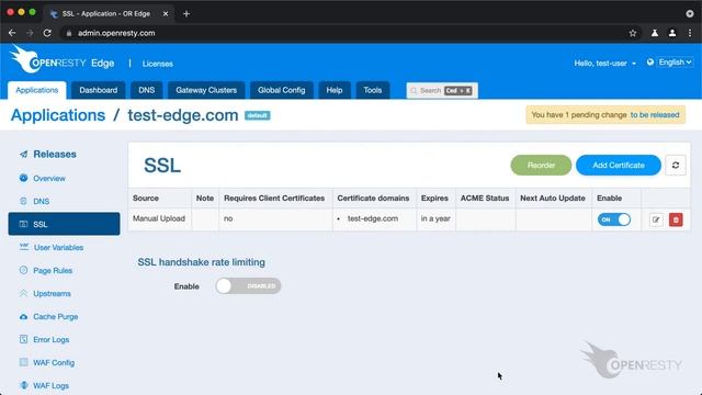 Upload SSL Certificates for HTTPS Sites in OpenResty Edge смотреть онлайн