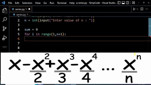 Sum of series using python Series3 смотреть онлайн