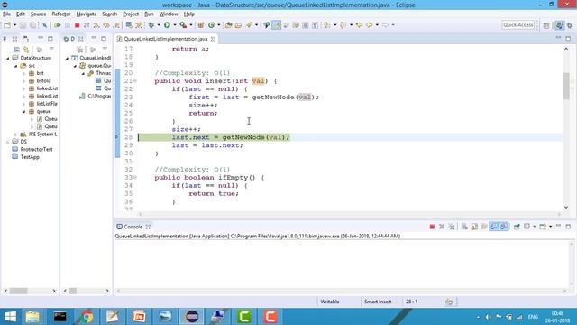 Data Structure - Queue: Implement Queue using Linked List | Java Code смотреть онлайн