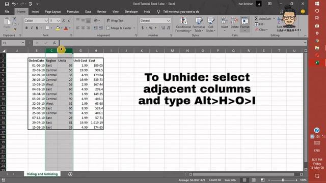 How to Hide/Unhide Rows and Columns | Excel | Shortcuts | Easy Tutorial смотреть онлайн