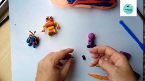 Лепка робота из пластилина.