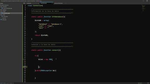 Cómo crear una API con PHP - Lección 08 - Conexión a la base de datos смотреть онлайн
