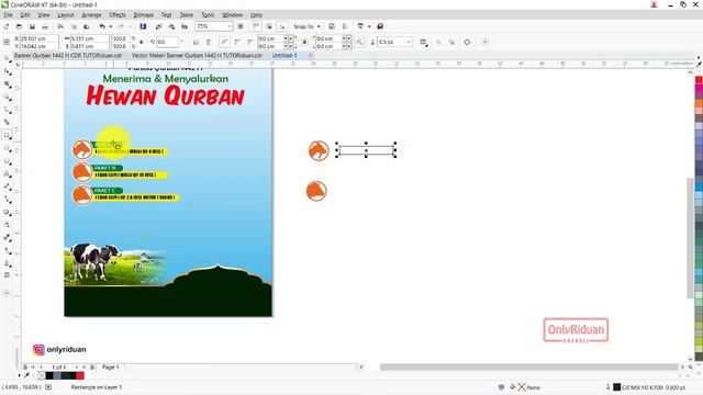 Desain Banner Baliho Qurban 1442 H di CorelDraw Photoshop (Free CDR PSD) смотреть онлайн
