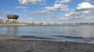 Пляж Казанки с видом на Чашу Вахитовский район в Казани