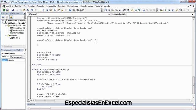 Día 34 - ¿Cómo Insertar en Access desde Excel? #Reto40Excel 2016 смотреть онлайн