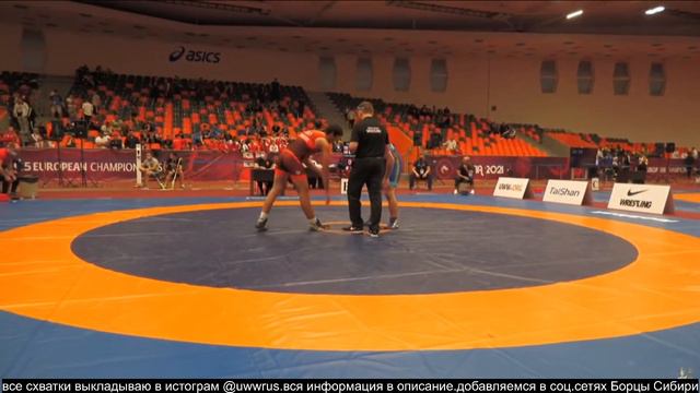 GR EURO2021 U 15 1 85kg Саба Пуртесаладзе (Грузия) - Запир Гаджиев (Россия) смотреть онлайн