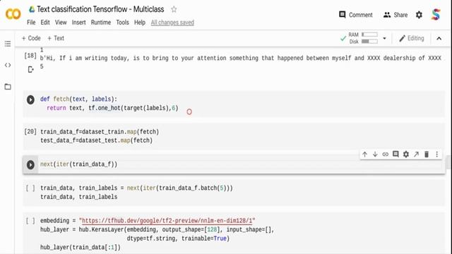 Multi-class Text Classification using Tensorflow - Imbalanced dataset смотреть онлайн