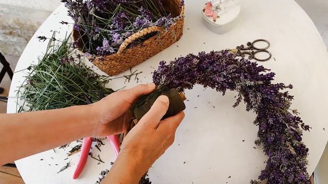 💜Lavender wreath/ 💜Лавандовый веночек на входную дверь. смотреть онлайн
