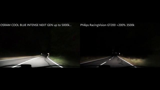 OSRAM Cool Blue Intense NEXT GEN vs Philips RacingVision GT200 смотреть онлайн