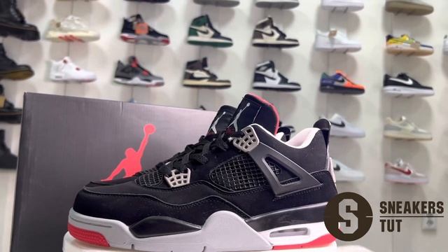 Кроссовки Air Jordan 4 Retro Bred смотреть онлайн