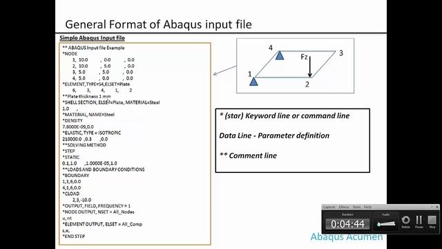 How to Read / Edit Abaqus Input file with its Syntax rules and add comments смотреть онлайн